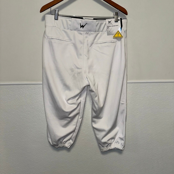 Men's Wearcog Baseball Knicker Pants White Size Medium NEW NWT Softball - Picture 2 of 11